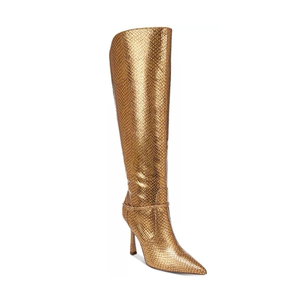 Sam Edelman Elia Bronze Metallic Snake Print Boot (Size: 9) - Picture 2 of 11